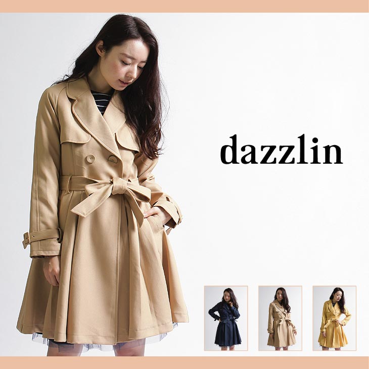 【セール30%OFF】【dazzlin(ダズリン)】タックトレンチコート