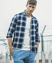 【felkod(フィルコッド)】Indigo Wash Ombre Check Western Shirts ウェスタンシャツ(F19W060)