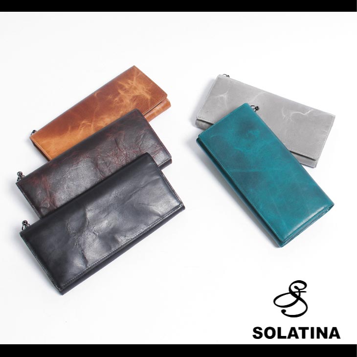 【送料無料】【SOLATINA(ソラチナ)】 オイルレザー馬革ロングウォレット