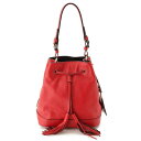 【プラダ】Prada レザー 巾着 ワンショルダー バッグ BN2785 レッド 【中古】【鑑定済・正規品保証】85676