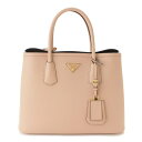 【プラダ】Prada ドゥーブレ ミディアムバッグ レザー 2WAY ショルダーバッグ 1BG775 ピンク 【中古】【鑑定済・正規品保証】150005