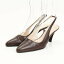 【バリー】BALLY バックストラップ レザー パンプス ブラウン 35 1/2 【中古】【鑑定済・正規品保証】【送料無料】17208