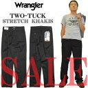 【37％OFF・SALE(セール)】Wrangler(ラングラー)ストレッチ素材で動きやすさを追求!!ツータック KHAKIS ストレッチパンツW4421