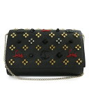 美品・クリスチャンルブタン PALOMA CLUTCH(パロマ クラッチ)・スタッズ 2WAY チェー
