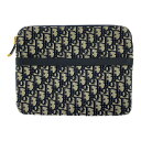 美品 クリスチャンディオール ディオールオブリーク・ポーチ・クラッチバッグ/ブラック/ベージュ/Christian Dior【♀】【S】【レディース】/b200904【RF3】■359686【中古】