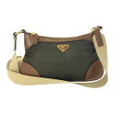 プラダ ショルダーバッグ ナイロン/レザー/オリーブ/ブラウン/ベージュ/PRADA【♀】【B】【レディース】/b201014★■365182【中古】