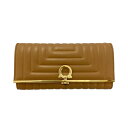 サルヴァトーレフェラガモ ガンチーニ 長財布/ライトブラウン/ゴールド金具/Salvatore Ferragamo【♀】【B】【レディース】/b210301【RF3】■381819【中古】