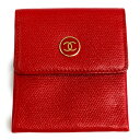 シャネル ココボタン・コインケース(コインパース・小銭入れ)財布/レッド/CHANEL【♀】【A】【レディース】/b221109★■465477【中古】