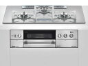 【都市ガス】リンナイ ビルトインガスコンロ デリシア(DELICIA) RHS72W22E4VC-STW 幅75cm AC100V電源 コンロ単体タイプ アローズホワイト ココット付属