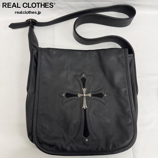 【中古】CHROME HEARTS/クロムハーツ BAG MAIL LRG CRS メールバッグ/メッセンジャーバッグ w/ラージクロス