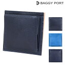 バギーポート 二つ折り財布 本革 藍染スムース メンズ ZYS087 BAGGY PORT | ミニ財布 小銭入れ レザー 牛革 イタリアンレザー