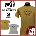MILLET ミレー Tシャツ VIEW POINT TS S/S T-SHIRTS 半袖 キャメル グレー メンズ