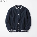 (チャンピオン)Champion リブラインスナップジャケット メンズRight‐on,ライトオン,C8-P009R,アウター ブルゾン スタジャン 軽い スウェット 春 秋 M L XL