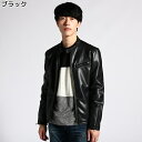 ストレッチ入りレザー調ライダースジャケット メンズRight-on,ライトオン,BN-3916054A,BACKNUMBER,バックナンバー
