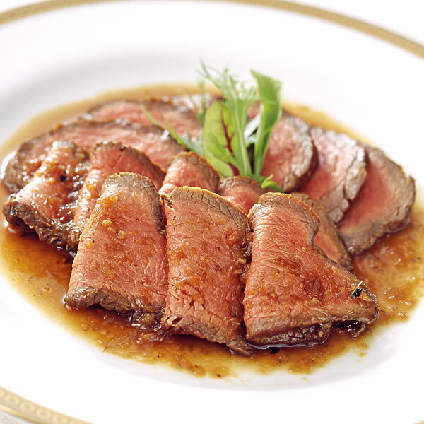 ヘルシーなもも肉を和風ソースで焼き上げました　醤油風味ローストビーフ【リーガロイヤルホテル】