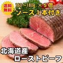 【送料無料】北海道産 ローストビーフ 5袋セット 特製タレ付...