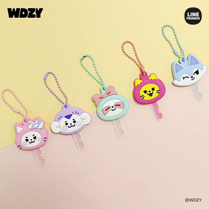 【国内発送】<strong>公式</strong> WDZY キーカバー ★ 韓国 グッズ ITZY キーホルダー アイドルグッズ 可愛い LYA CHUNG-EE TUK HATT CABBIT