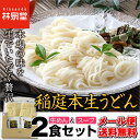 【メール便/送料無料】稲庭本生うどん 2食(本生うどん&濃縮めんつゆ)《本生タイプ