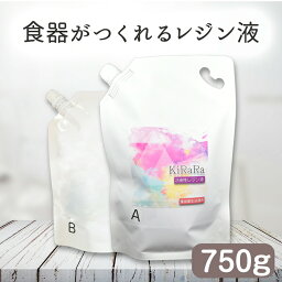 【食品衛生法適合】キララ 2<strong>液</strong>性<strong>レジン</strong><strong>液</strong>　750g　エポキシ樹脂　／　固まるハーバリウム クリスタル <strong>レジン</strong> リバーテーブル ハンドメイド 製作 クラフト 大容量 送料無料 アクセサリー お皿 製作 クリア ハード