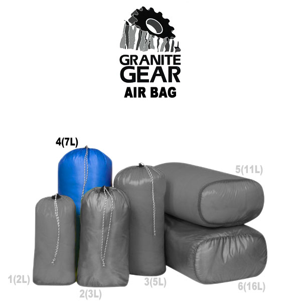 【メール便OK/4点迄】GRANITE GEAR AIR BAG 4（7L） [全4色]グラナイトギア エアバッグ スタッフバッグメンズ(男性用) レディース(女性用) _11003E