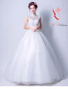 ウエディングドレス ハイネック プリンセスライン dress18-06002 前撮り Aライン