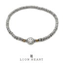 ライオンハート × SunKu コラボブレスレット/TYPE F/真鍮(シルバーメッキ)1BR077F LION HEART レオ LEO サンク メタルビーズ 誕生日 プレゼント ギフト 送料無料 メンズ 人気ブランド