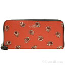 コーチ 財布 COACH ラウンドファスナー長財布 『スリム アコーディオン ジップ シエナ ローズ プリント』 レディース ウォーターメロン PVC f56717svwm3 コーチアウトレット【送料無料】