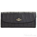 コーチ 財布 COACH 二つ折り長財布 レディース ミッドナイトブルー クロコダイル調型押しレザー f57217immid コーチアウトレット【ブランド】【あす楽対応】