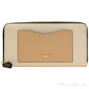クリアランスSALE コーチ 財布 COACH ラウンドファスナー長財布 『クロスグレーン レザー アコーディオン ジップ アラウンド』 レディース オフホワイトxグレーマルチ レザー f57605imllf コーチアウトレット あす楽対応