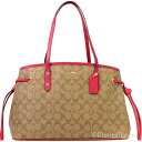 コーチ バッグ COACH トートバッグ レディース カーキxブライトピンク PVCxレザー f57842imdcd コーチアウトレット【あす楽対応】【ブランド】