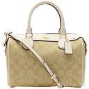 コーチ バッグ COACH 2wayショルダーバッグ レディース ライトカーキxオフホワイト PVCxレザー f58312imdqc コーチアウトレット【ブランド】【あす楽対応】