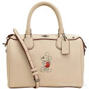 コーチ バッグ COACH 2wayハンドバッグ/ミニボストンバッグ DISNEYxCOACH コラボ ミッキーマウス/クラシックミッキー レディース オフホワイト レザー f59371qbchk コーチアウトレット