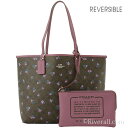コーチ バッグ COACH リバーシブルトートバッグ 『シグネチャー ランチ フローラル プリント コーテッド キャンバス』 ポーチ付 レディース ブラウンxライトパープル PVCxレザー f59460svm6b アウトレット店買付