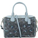 コーチ バッグ COACH フローラルプリント 2wayショルダーバッグ 『シグネチャー ランチ フローラル プリント コーテッド キャンバス レザー ベネット ミニ サッチャル ミニボストン』 レディース デニムブルーマルチ PVCxレザー f59461svei アウトレット店買付