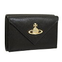 【全品ポイント10倍 27日20時〜翌2時迄】 ヴィヴィアン・ウエストウッド VIVIENNE WESTWOOD VICTORIA ENVELOPE BILLFOLD WITH POCKET 財布 三つ折り財布 ブラック レディース 5115000940565n413 2021AW