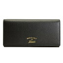 グッチ GUCCI 二つ折り長財布 レディース ブラック レ...