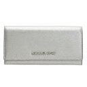 【11/3 23時59分まで最大3000円クーポン】マイケル マイケルコース MICHAEL MICHAEL KORS 長財布 35h6myae7m-silver | 二つ折り サイフ ウォレット 財布 カード入れ 多い レディース かわいい 可愛い 大人可愛い JET SET TRAVEL CARRY ALL ブランド 本革 アウトレット
