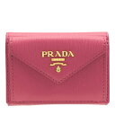 【11/3 23時59分まで最大3000円クーポン】プラダ PRADA ショップ袋付き 三つ折り財布 アウトレット 1mh021vitmov-peon | ウォレット サイフ さいふ 財布 コンパクト レディース かわいい 可愛い 小銭入れ カード入れ 使いやすい オシャレ おしゃれ ブランド