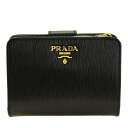 【11/3 23時59分まで最大3000円クーポン】プラダ PRADA 二つ折り財布 アウトレット 1ml018vitmov-nero | ウォレット サイフ さいふ 財布 カード入れ 多い 軽量 小さめ 小さい 小銭入れ レディース かわいい 可愛い 使いやすい オシャレ おしゃれ ブランド