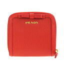 【11/3 23時59分まで最大3000円クーポン】プラダ PRADA ショップ袋付き 二つ折り財布 アウトレット 1ml522vimofi-lacc | ウォレット サイフ 財布 ブランド財布 小銭入れ ファスナー カード入れ 多い レディース 可愛い 使いやすい ブランド 本革 item715