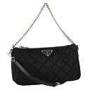プラダ PRADA 2wayショルダーバッグ チェーン アウトレット 1bh026teim-nero 30日間返品保証 代引手数料無料 ホワイトデー 新生活応援