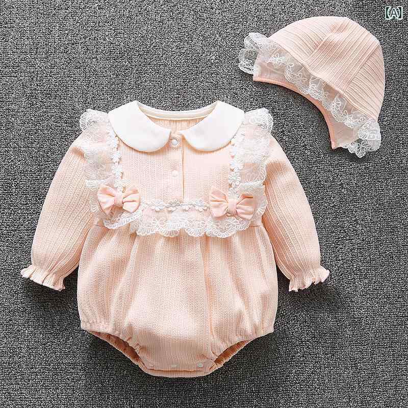ベビー 靴下 カジュアル ベビー ラップ 服 春秋生 児 満月 100日 ドレス かわいい プリンセス ドレスハロー 女の 赤ちゃん カバーオール