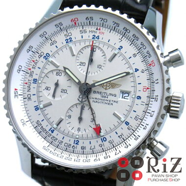 BREITLINGブライトリングホワイトナビタイマーワールドA24322/A242B26NP【中古】