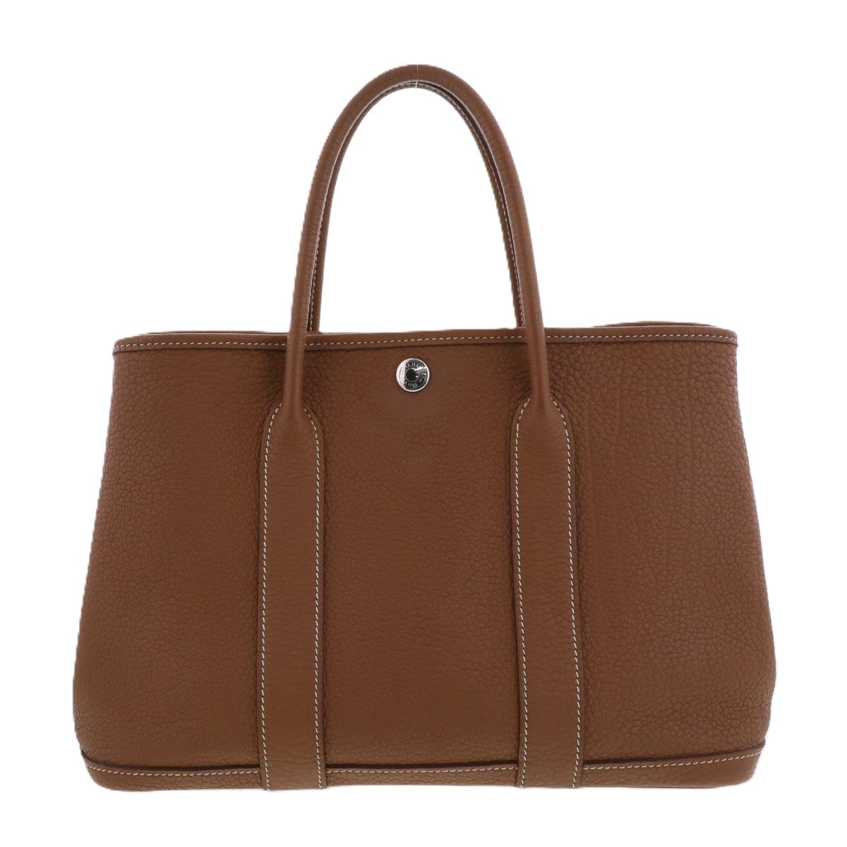 HERMES エルメス ゴールド ガーデンパーティ トートバッグ 051568CK ネゴンダ ブラウン レディース【中古】