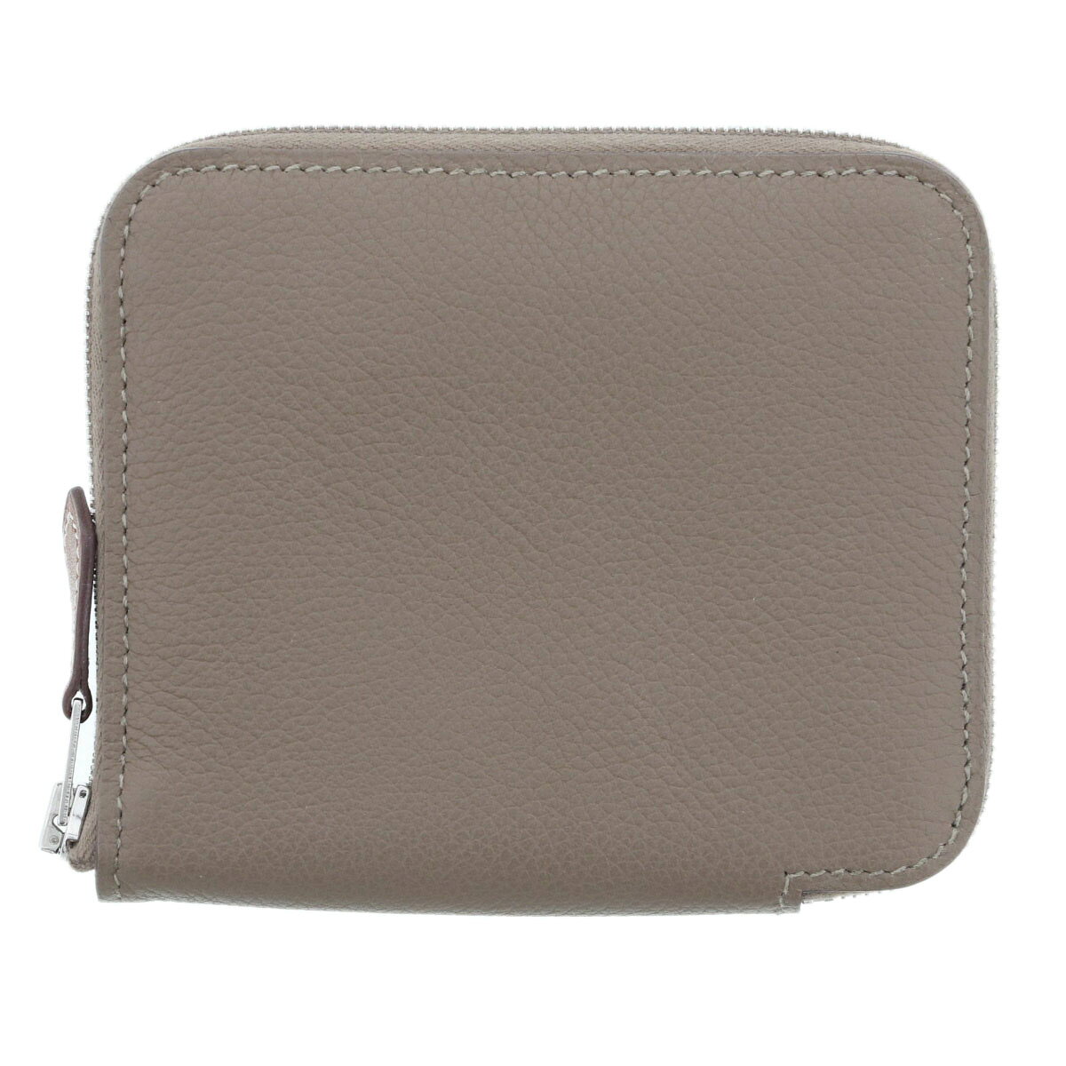 HERMES エルメス アザップ シルクイン コンパクト コインケース 063214CK エバーカラー シルク エトゥープ ブルー シルバー金具 W(2024)刻印 レディース【中古】