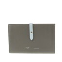 【お値下げ品】【即日発送・水曜定休日・木曜発送】【中古】【RI】 CELINE (セリーヌ) ラージ ストラップウォレット/バイカラー 財布 二つ折り財布(小銭入有) ストラップ Gray/グレー 10B633BRU used:B