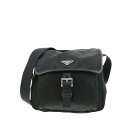 【中古】 PRADA (プラダ) ナイロンショルダー バッグ ショルダー/メッセンジャーバッグ Nylon Black BT0173 used:B