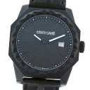 【中古】Roberto Cavalli ロベルト カヴァリ by FRANCK MULLER 時計 クオーツ/メンズ Quartz Black/ブラック RV1G025L0091 used:B