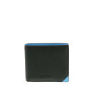 【美品】【中古】BOTTEGA VENETA ボッテガヴェネタ 二つ折りウォレット 財布 二つ折り財布(小銭入有) GOAT Black/ブラック ブルー 629683 unused:S
