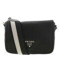 【中古】PRADA (プラダ) ショルダーバッグ バッグ ショルダー/メッセンジャーバッグ Black 1BD314 used:A